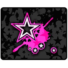 Pink Star Design Double Sided Fleece Blanket (Medium) from ArtsNow.com 58.8 x47.4  Blanket Front