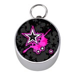 Pink Star Design Silver Compass (Mini)