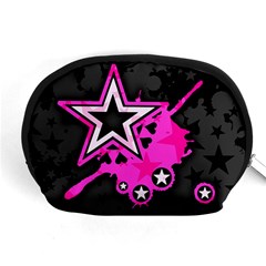 Pink Star Design Accessory Pouch (Medium) from ArtsNow.com Front