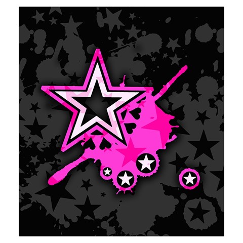 Pink Star Design Drawstring Pouch (Medium) from ArtsNow.com Front