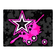 Pink Star Design Double Sided Flano Blanket (Mini) from ArtsNow.com 35 x27  Blanket Back