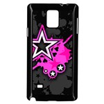 Pink Star Design Samsung Galaxy Note 4 Case (Black)