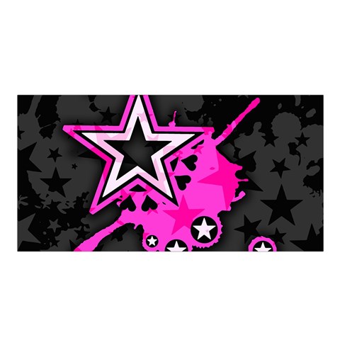 Pink Star Design Satin Shawl from ArtsNow.com Front