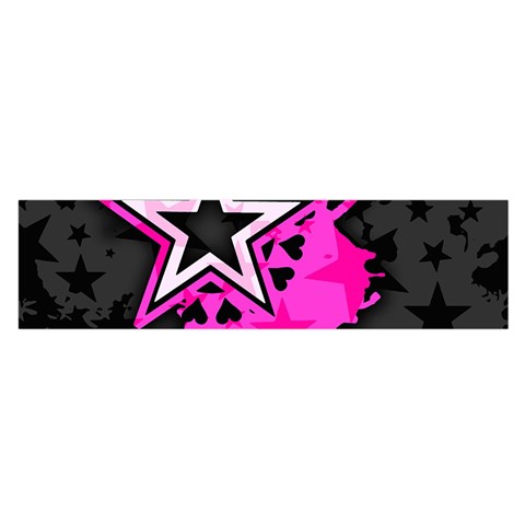 Pink Star Design Satin Scarf (Oblong) from ArtsNow.com Front