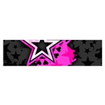 Pink Star Design Satin Scarf (Oblong)