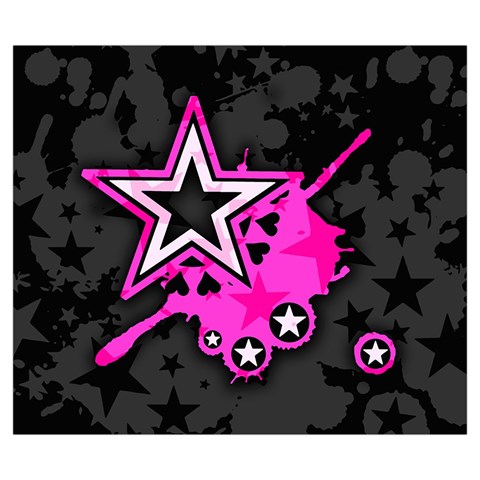 Pink Star Design Zipper Large Tote Bag from ArtsNow.com Front