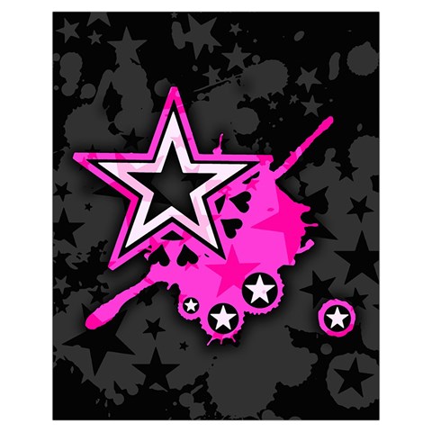 Pink Star Design Drawstring Pouch (XL) from ArtsNow.com Front