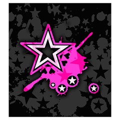 Pink Star Design Drawstring Pouch (XXL) from ArtsNow.com Back