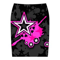 Pink Star Design Midi Wrap Pencil Skirt from ArtsNow.com Back