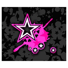 Pink Star Design Zipper Medium Tote Bag from ArtsNow.com Back