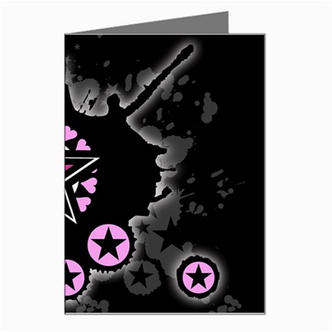 Pink Star Explosion Greeting Card from ArtsNow.com Left