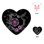 Pink Star Explosion Playing Cards Single Design (Heart)