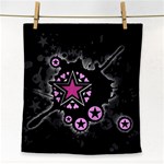 Pink Star Explosion Face Towel