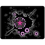 Pink Star Explosion Fleece Blanket (Large)