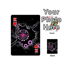 King Pink Star Explosion Playing Cards 54 Designs (Mini) from ArtsNow.com Front - HeartK