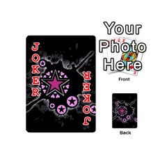 Pink Star Explosion Playing Cards 54 Designs (Mini) from ArtsNow.com Front - Joker2