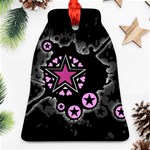 Pink Star Explosion Bell Ornament (Two Sides)