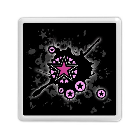 Pink Star Explosion Memory Card Reader (Square) from ArtsNow.com Front