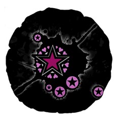 Pink Star Explosion Large 18  Premium Round Cushion  from ArtsNow.com Back