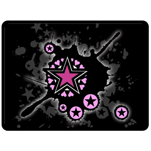 Pink Star Explosion Double Sided Fleece Blanket (Large) from ArtsNow.com 80 x60  Blanket Front