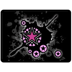 Pink Star Explosion Double Sided Fleece Blanket (Large) from ArtsNow.com 80 x60  Blanket Back