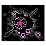 Pink Star Explosion Double Sided Flano Blanket (Small)