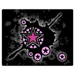 Pink Star Explosion Double Sided Flano Blanket (Medium)