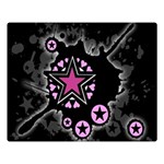 Pink Star Explosion Double Sided Flano Blanket (Large)