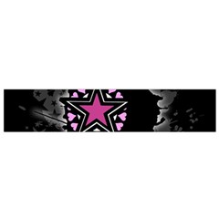 Pink Star Explosion Small Flano Scarf from ArtsNow.com Back