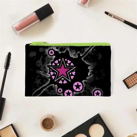 Pink Star Explosion Cosmetic Bag (XS) from ArtsNow.com Front