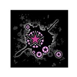 Pink Star Explosion Small Satin Scarf (Square)