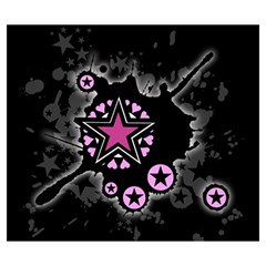 Pink Star Explosion Zipper Large Tote Bag from ArtsNow.com Back