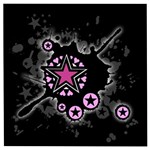 Pink Star Explosion Wooden Puzzle Square