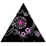 Pink Star Explosion Wooden Puzzle Triangle