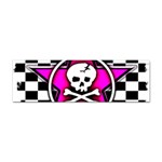 Pink Star Skull Checker Sticker Bumper (10 pack)