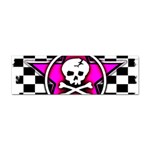 Pink Star Skull Checker Sticker Bumper (100 pack)