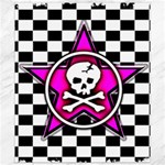 Pink Star Skull Checker Canvas 8  x 10 