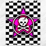 Pink Star Skull Checker Canvas 12  x 16 