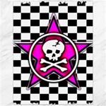 Pink Star Skull Checker Canvas 12  x 16 