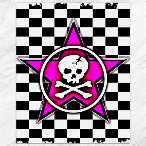 Pink Star Skull Checker Canvas 16  x 20  from ArtsNow.com 15.75 x19.29  Canvas - 1