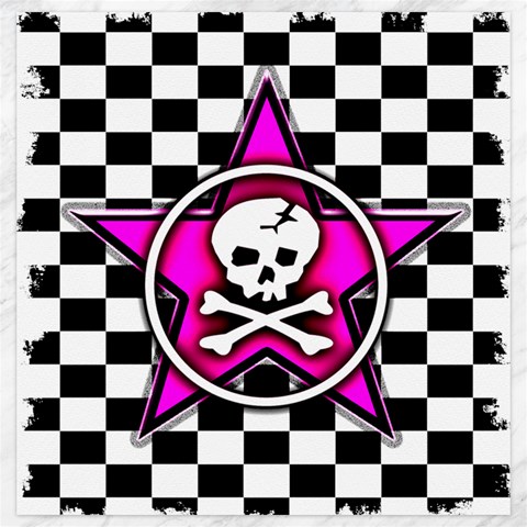 Pink Star Skull Checker Canvas 20  x 20  from ArtsNow.com 19 x19.27  Canvas - 1