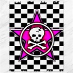 Pink Star Skull Checker Canvas 18  x 24 