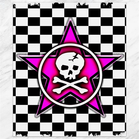 Pink Star Skull Checker Canvas 20  x 24  from ArtsNow.com 19.57 x23.15  Canvas - 1