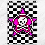 Pink Star Skull Checker Canvas 20  x 30 