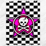 Pink Star Skull Checker Canvas 36  x 48 