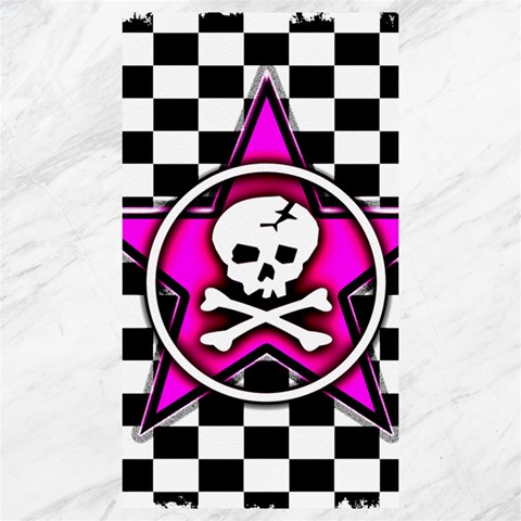 Pink Star Skull Checker Canvas 40  x 72  from ArtsNow.com 39.28 x69.23  Canvas - 1