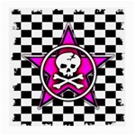 Pink Star Skull Checker Medium Glasses Cloth