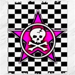 Pink Star Skull Checker Canvas 11  x 14 