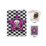 Pink Star Skull Checker Playing Cards Single Design (Mini)