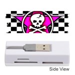 Pink Star Skull Checker Memory Card Reader (Stick)